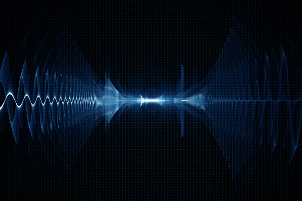 Abstract digital sound background - oscilloscope