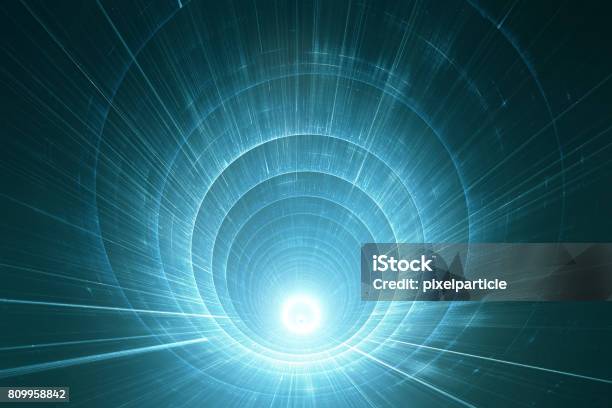 Space Or Time Travel Conceptual Background Stock Photo - Download Image Now - Distorted Image, Exploding, Abstract