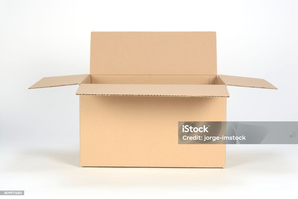 Cardboard Box Openview Open Cardboard Box Stock Photo - Download Image Now - Brown, Business ...