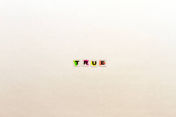 istock True word written in black letters 809982656