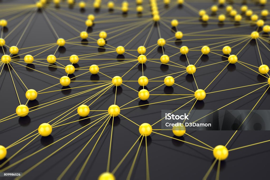 Concept de réseau jaune - Photo de Jaune libre de droits
