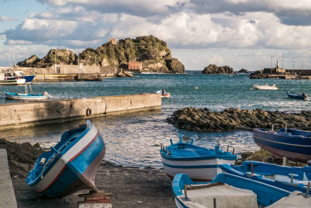 istock Fishermen boats on dry 810002368