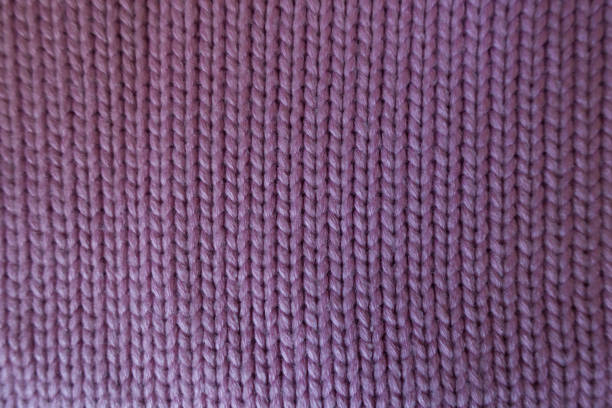 istock Handmade pink plain stockinette fabric from above 810005304