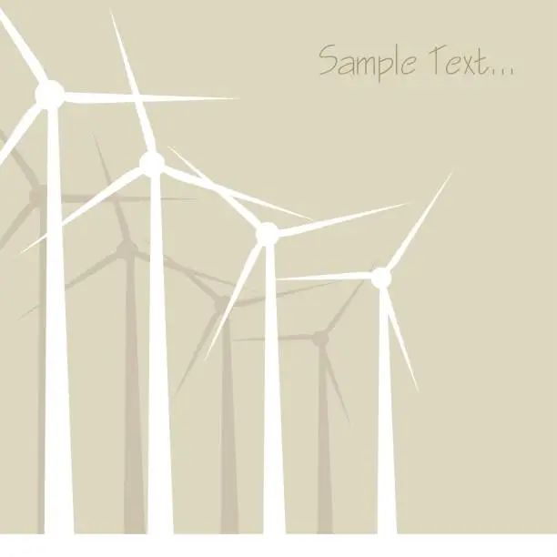 Vector illustration of Windrad, windmill, windward background