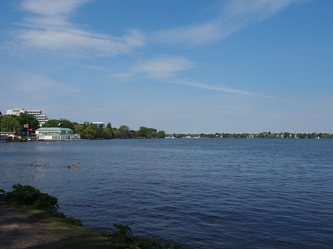 Outer Alster lake in Hamburg