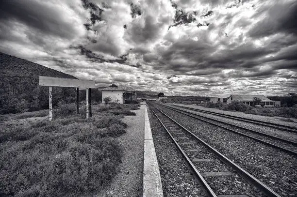 Photo of Vondeling Train Station Black and White