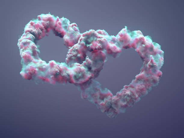 istock Abstract 3d rendering. Clouds looks like a two hearts 810037750