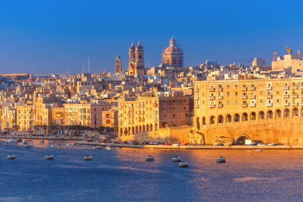 istock Grand harbor and Senglea from Valletta, Malta 810047474