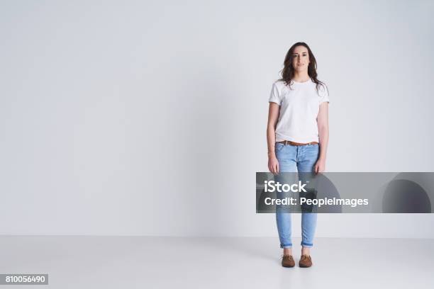 Stand For What Is Right Even If It Is Alone Stock Photo - Download Image Now - Women, One Woman Only, T-Shirt