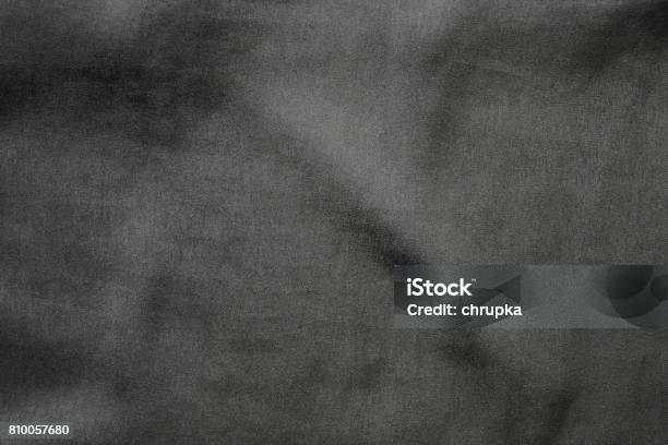 Black Wavy Fabric Background Stock Photo - Download Image Now - Velvet, Gray Color, Abstract