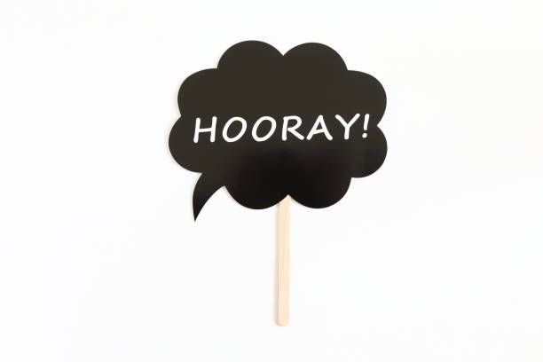 istock Photo booth props with expression word : HOORAY! 810070066