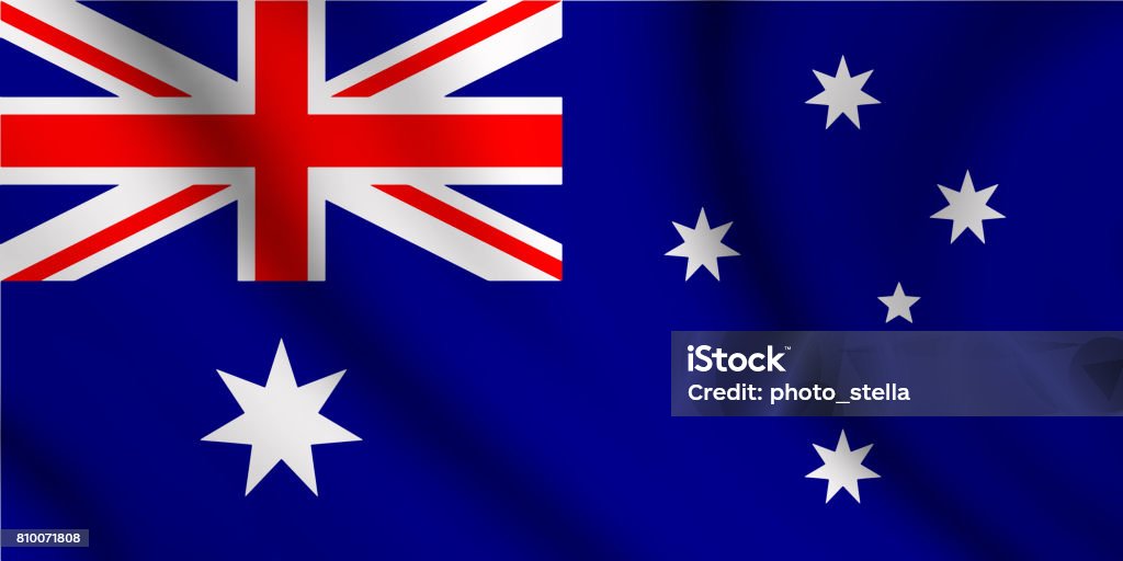 wavy australian flag - Australia flag illustration illustration of the wavy australian flag Abstract stock illustration