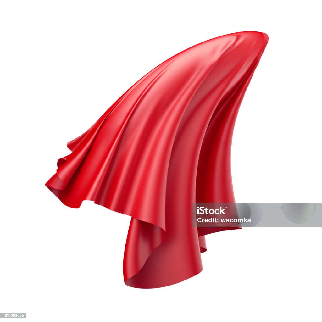 Cloth Falling Vertically 3d Render Digital Illustration Abstract Folded Cloth Flying Falling ...