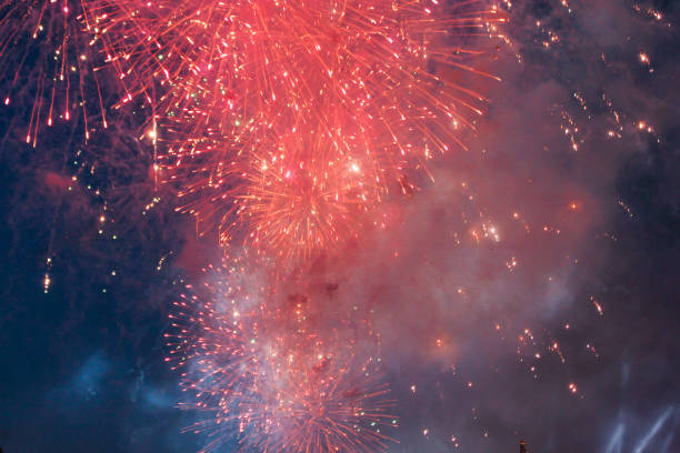istock Volley of festive fireworks. 810089304