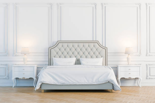 istock 3d render of beautiful  bedroom 810110254