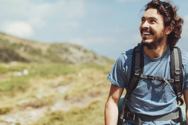 istock Young man in the mountain 810113286