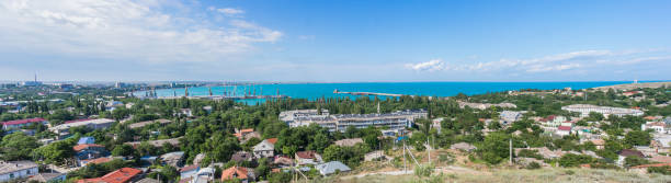 Feodosia city panoramic view, Crimea, Russia Feodosia city panoramic view, Crimea, Russia feodosiya stock pictures, royalty-free photos & images