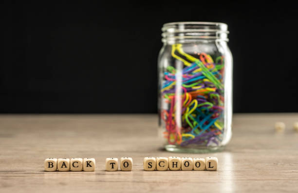 istock Back to school with paper clips 810114128