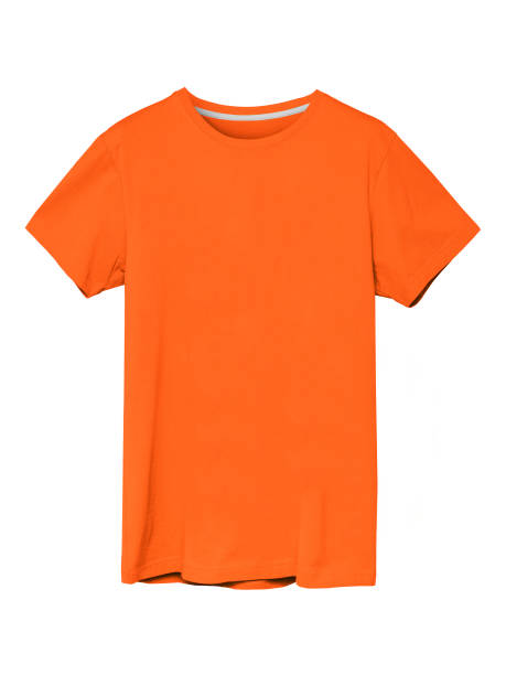 istock Summer orange men`s t-shirt isolated  with copy space 810118248