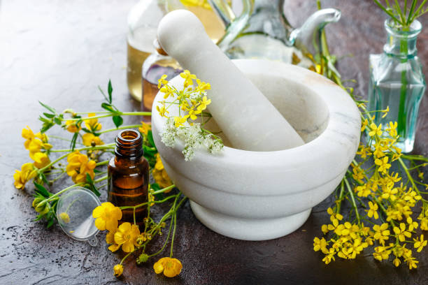 istock Essential oils and wild flowers 810130870