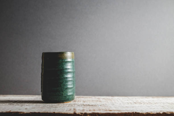 istock Ceramic cup molded from clay and burned with heat with filter effect retro vintage style 810144510