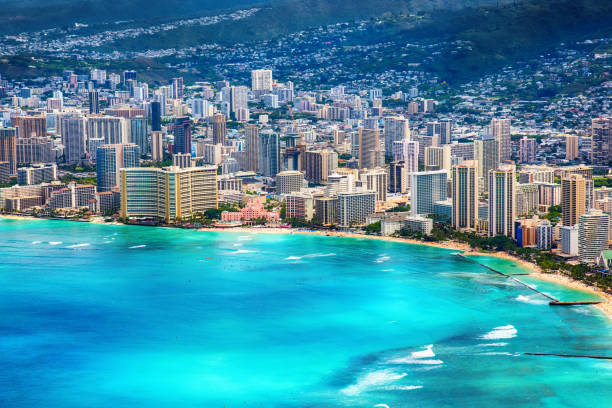 istock Honolulu Hawaii Beach Aerial 810150746