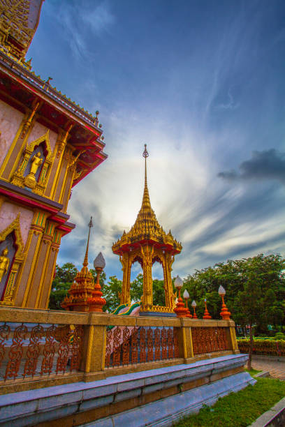 istock natural phenomenon sun swings in a circle above Chalong  temple. 810161552