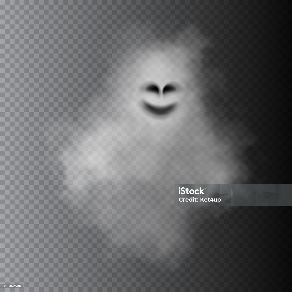 Fantasma aislado sobre fondo transparente. Ilustración de vector. - arte vectorial de Fantasma libre de derechos