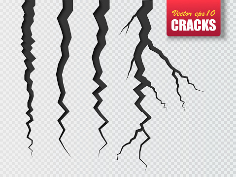 Cracks isolated. Illustration for your design. Vector illustration
