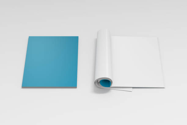 istock Blank open and closed magazine with glossy paper 810171632