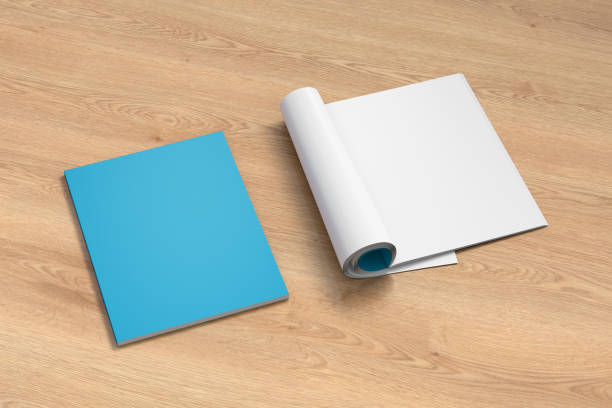 istock Blank open and closed magazine with glossy paper 810171748