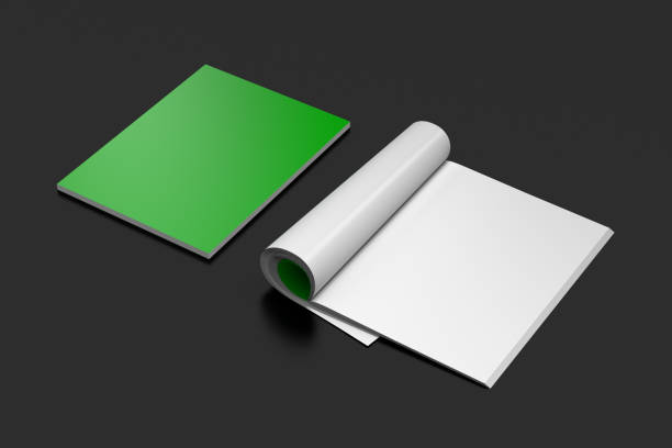 istock Blank open and closed magazine with glossy paper 810172010