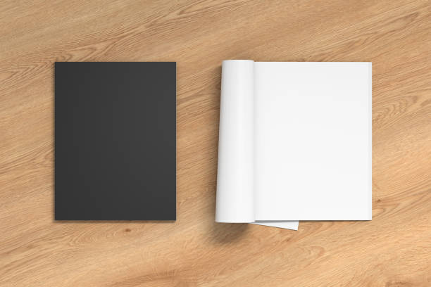 istock Blank open and closed magazine with glossy paper 810177188