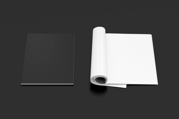 istock Blank open and closed magazine with glossy paper 810177312