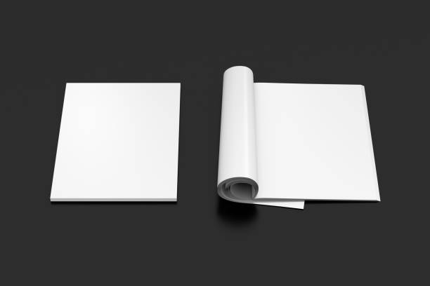 istock Blank open and closed magazine with glossy paper 810177852