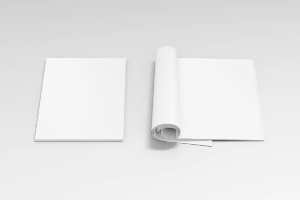 istock Blank open and closed magazine with glossy paper 810178058
