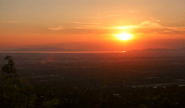 istock Sunset over Salt Lake City 810182742