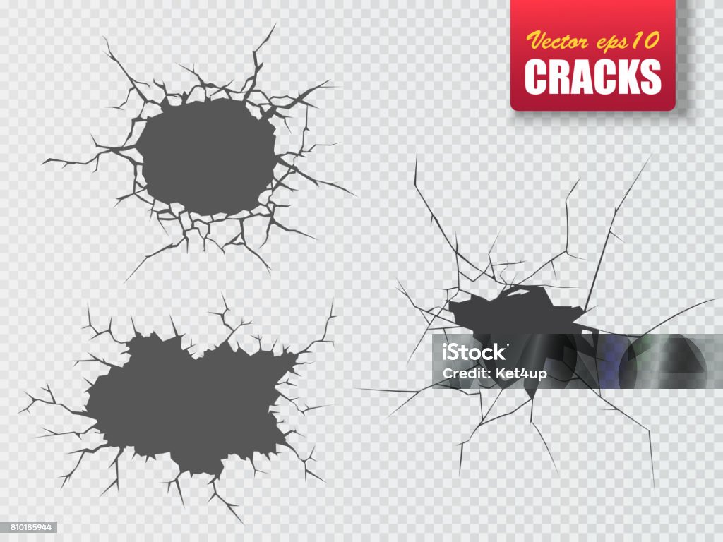 Vector cracks isolated. Illustration for your design Cracks isolated. Illustration for your design. Vector illustration Wall - Building Feature stock vector