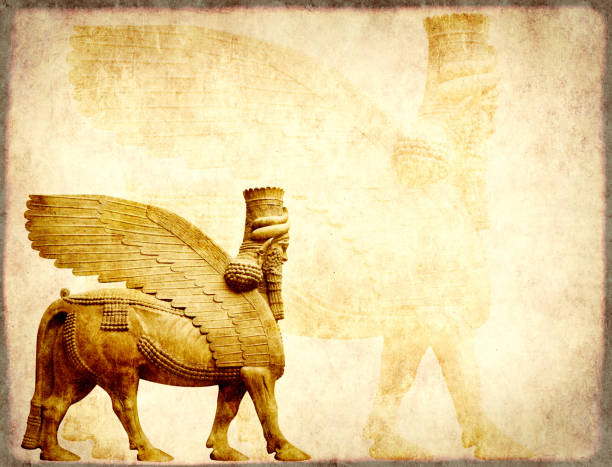 istock Grunge background with paper texture and lamassu 810185946