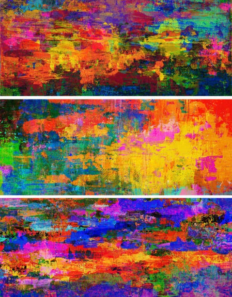 istock Abstract colorful painting banners 810186610