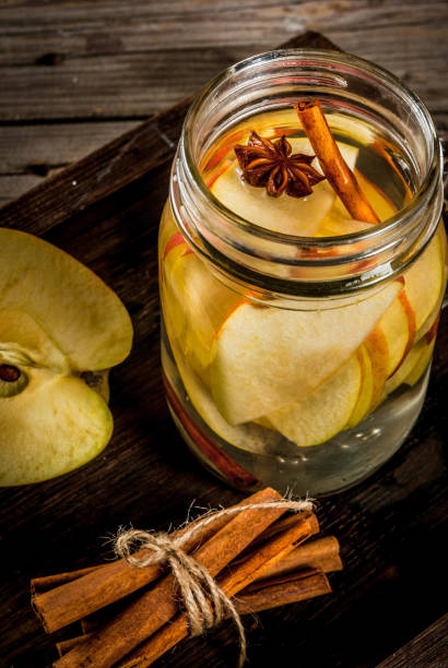 istock Detox water with apple, pear and cinnamon 810221078