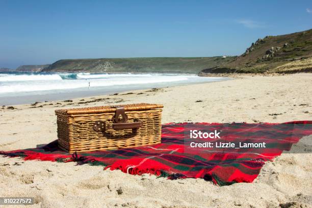 Picnic On The Beach Stock Photo - Download Image Now - Picnic, Beach, Picnic Blanket