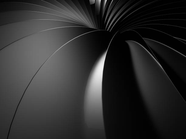 istock Dark Metallic Twist Spiral Tunnel Background 810233002