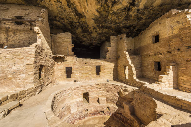 Pueblo Indian Ruins (Explored II) stock photo