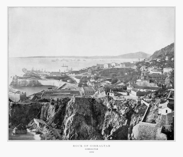 Gibraltar, Spain, Antique Spanish Photograph, 1893
