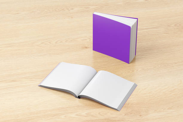 istock Blank soft cover books opened and standing 810267904