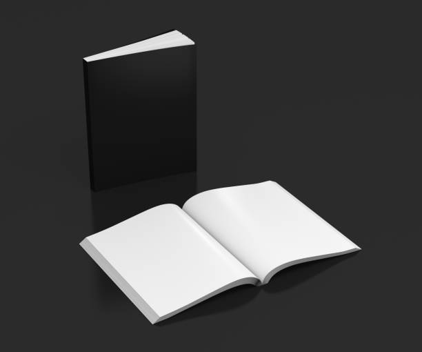 istock Blank soft cover books opened and standing 810267952