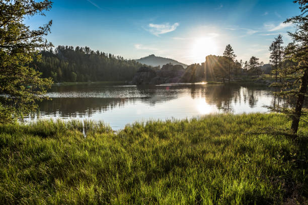 Lake Sylvan (Explored I) Lake Sylvan, Custer State Park, South Dakota black hills national forest stock pictures, royalty-free photos & images