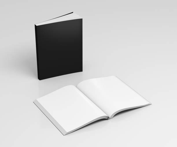 istock Blank soft cover books opened and standing 810272752