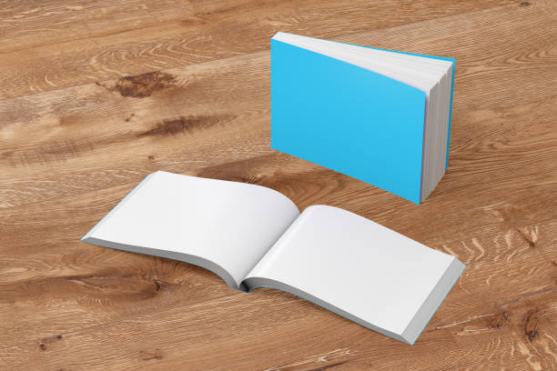 istock Blank soft cover books opened and standing 810275006
